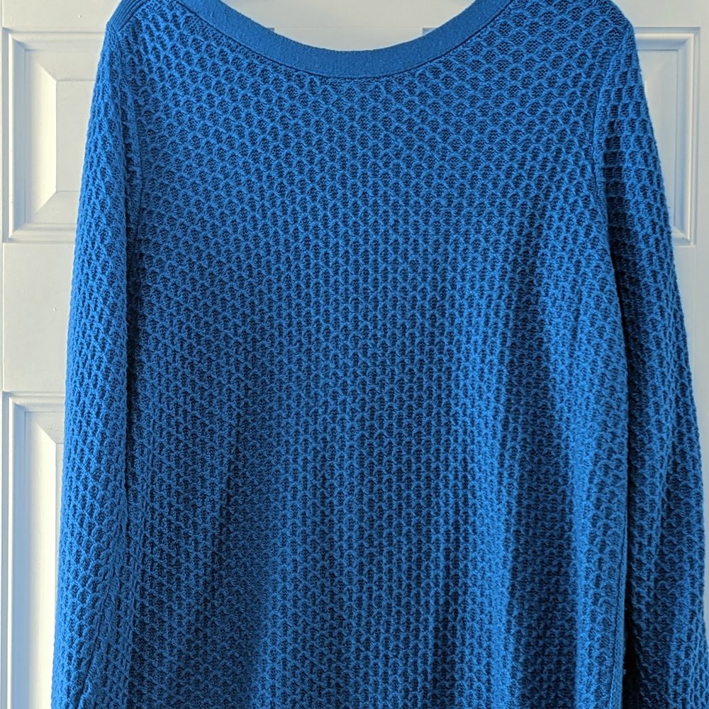 Cornflower Blue Scoop-Neck Sweater